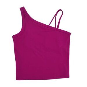 One-Shoulder Fuchsia Tank Top With Double Strap Design By All In Motion XL Size